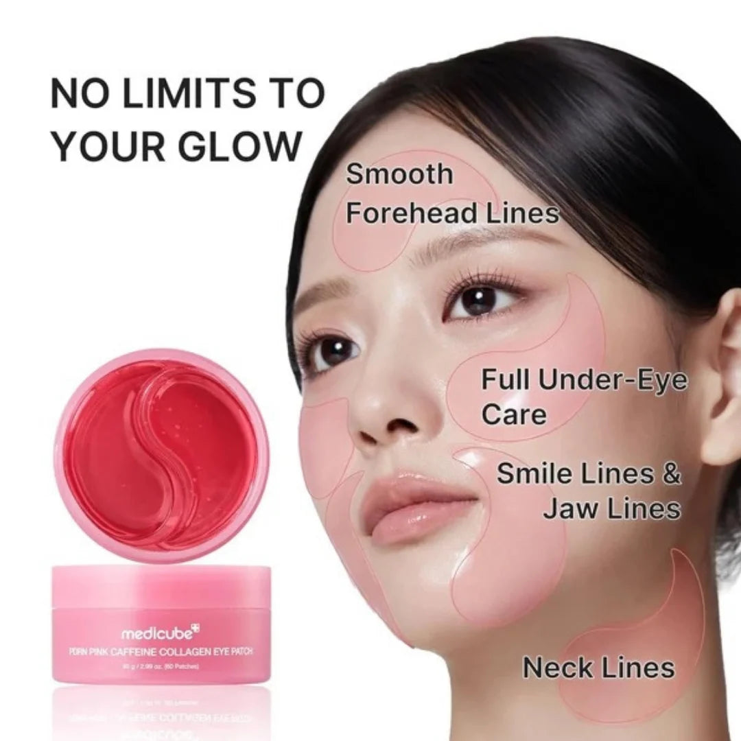 Medicube PDRN Pink Caffeine Collagen Eye Patch - Korean Cosmetics