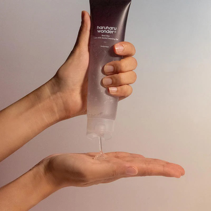 Black Rice Triple AHA Gentle Cleansing Gel - Korean Cosmetics