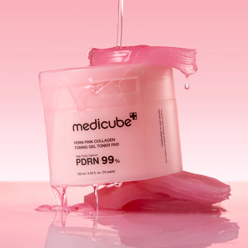 Medicube PDRN Pink Collagen Toning Gel Toner Pads - Korean Cosmetics