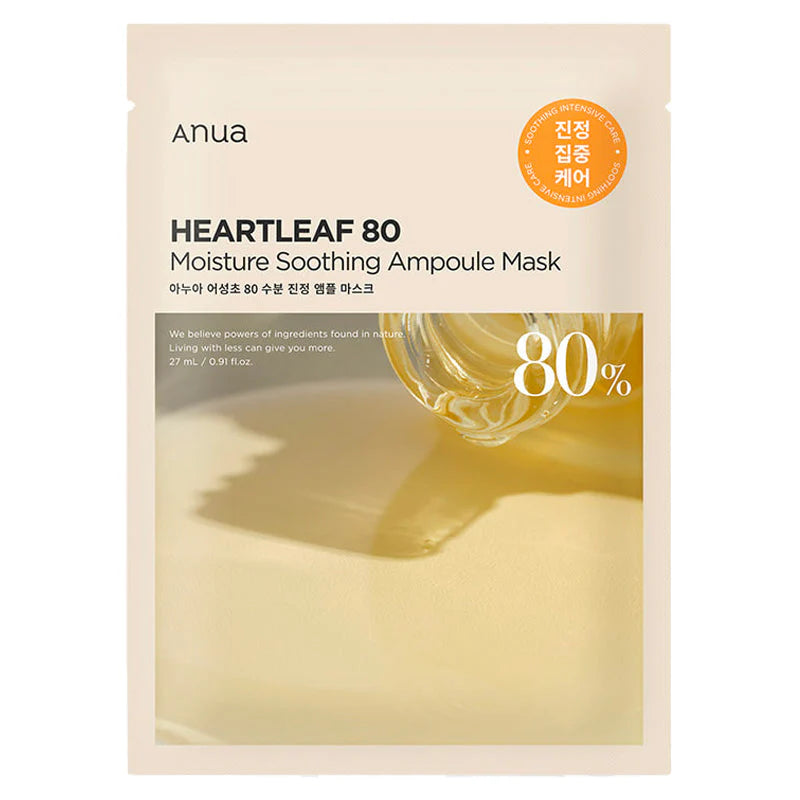 Heartleaf 80 Moisture Soothing Ampoule Mask - Korean Cosmetics