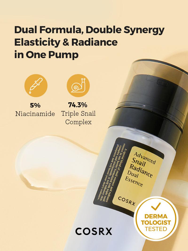 Korean Cosmetics | Advanced Snail Radiance Dual Essence