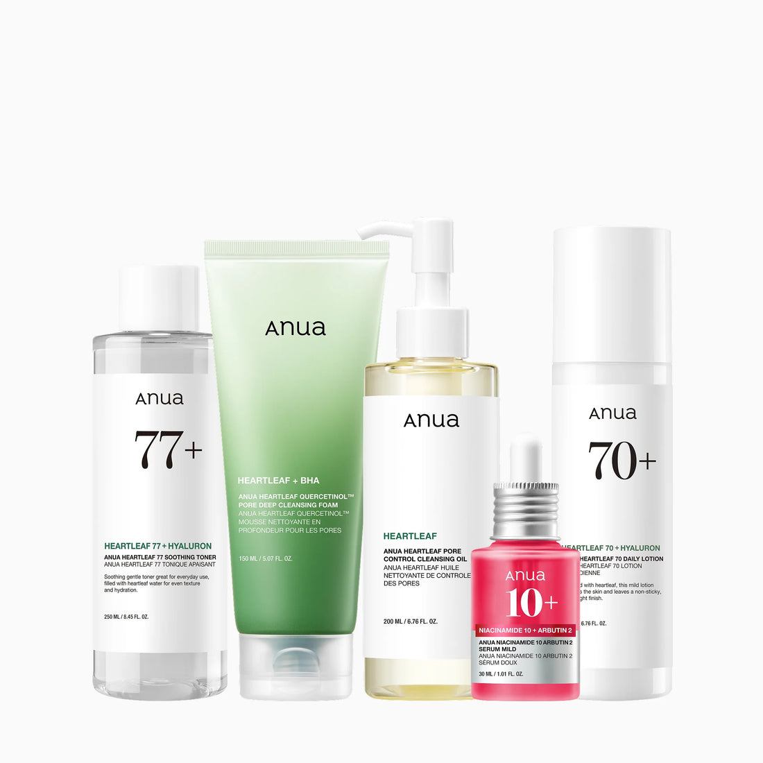 Anua Glass Skin Full Routine Set - Korean Cosmetics