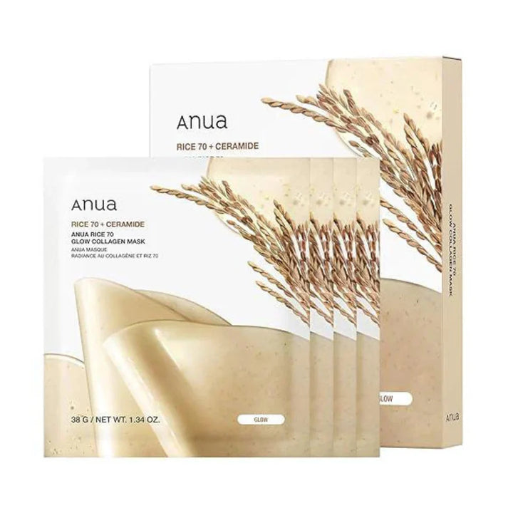 Anua Rice 70 Glow Collagen Mask
