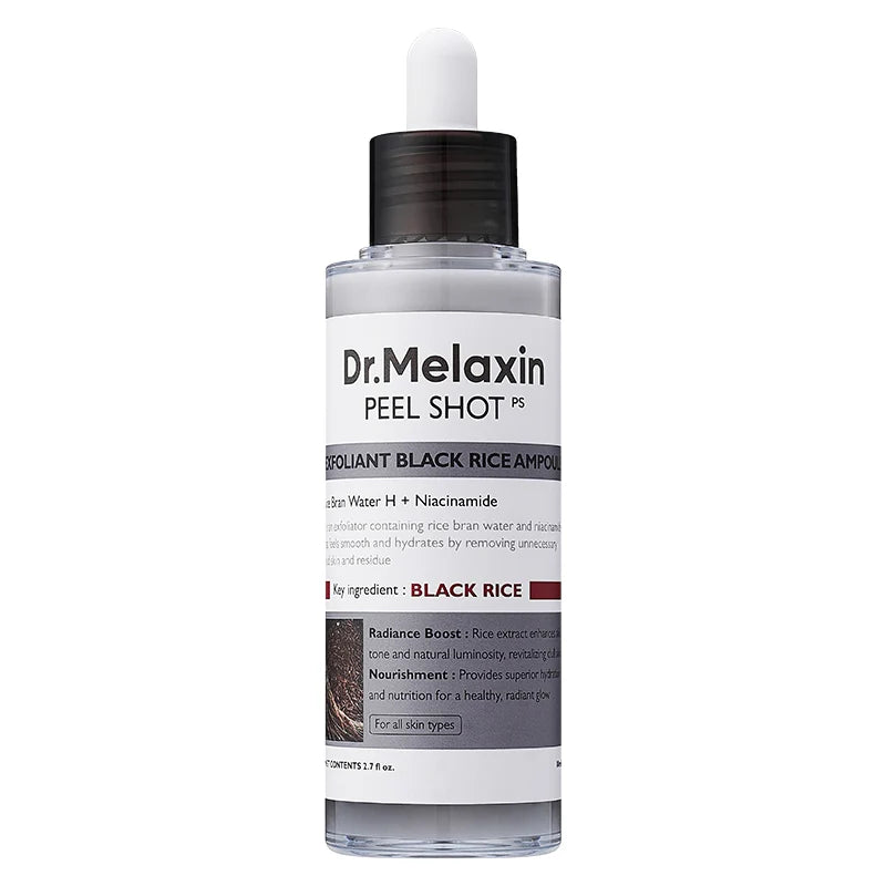 Dr. Melaxin Peel Shot Exfoliant Black Rice Ampoule - Korean Cosmetics