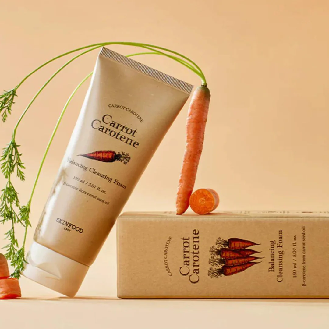 Carrot Carotene Balancing Cleansing Foam - Korean Cosmetics
