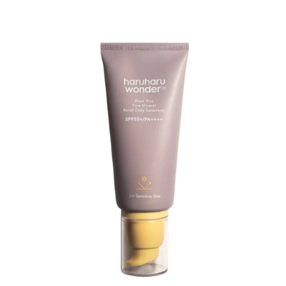 Black Rice Pure Mineral Relief Daily Sunscreen - Korean Cosmetics