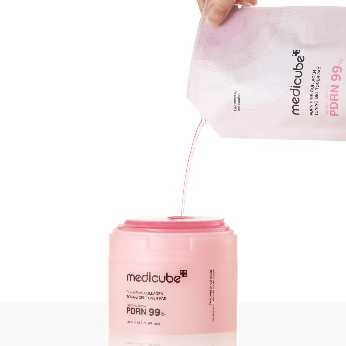 Medicube PDRN Pink Collagen Toning Gel Toner Pads - Korean Cosmetics