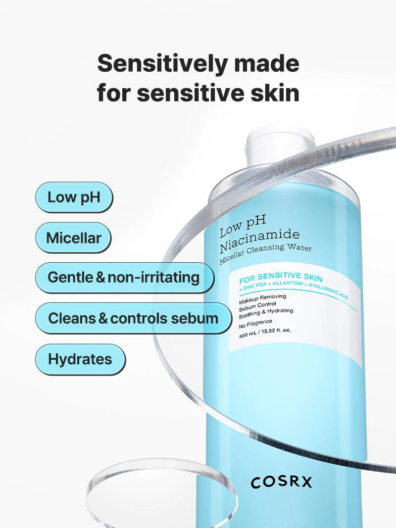 Korean Cosmetics | Low pH Niacinamide Micellar Cleansing Water 400ml