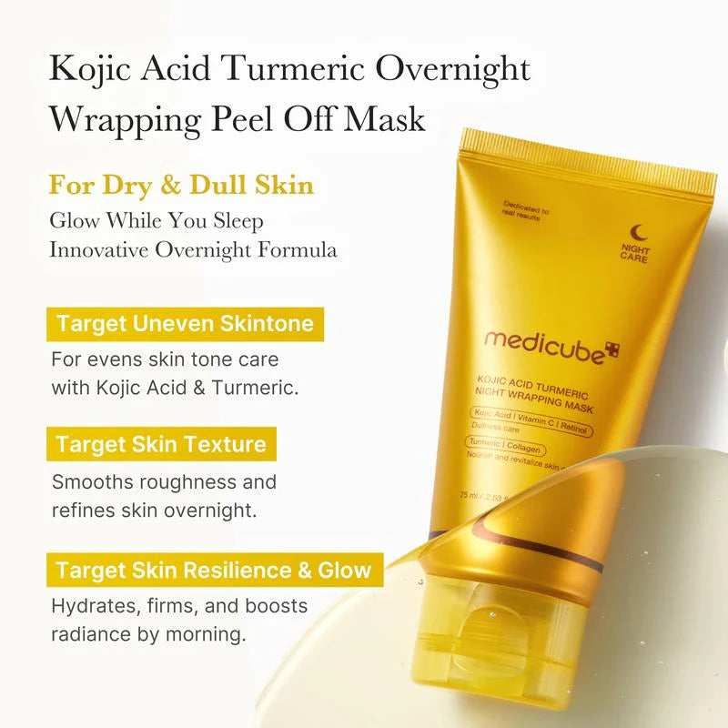 Kojic acid turmeric night wrapping mask